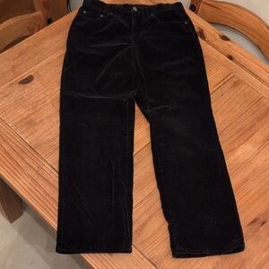 Women's Talbots Black Brushed Petite Stretch Pants, Size 4